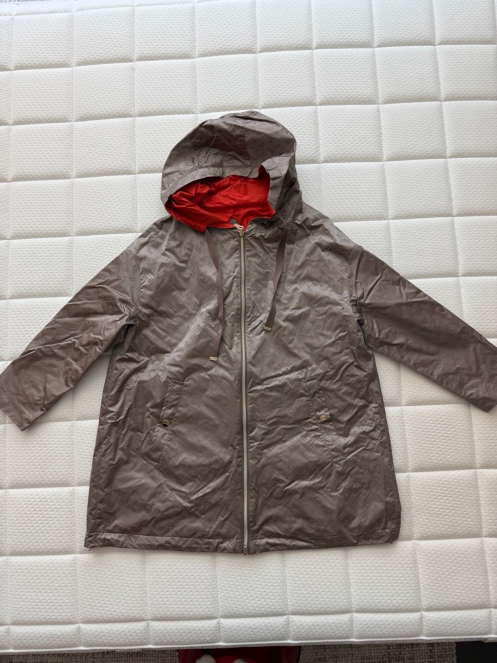 Herno Red and Taupe Reversible Jacket